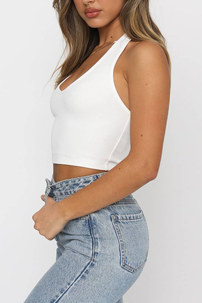 Basics White Halter