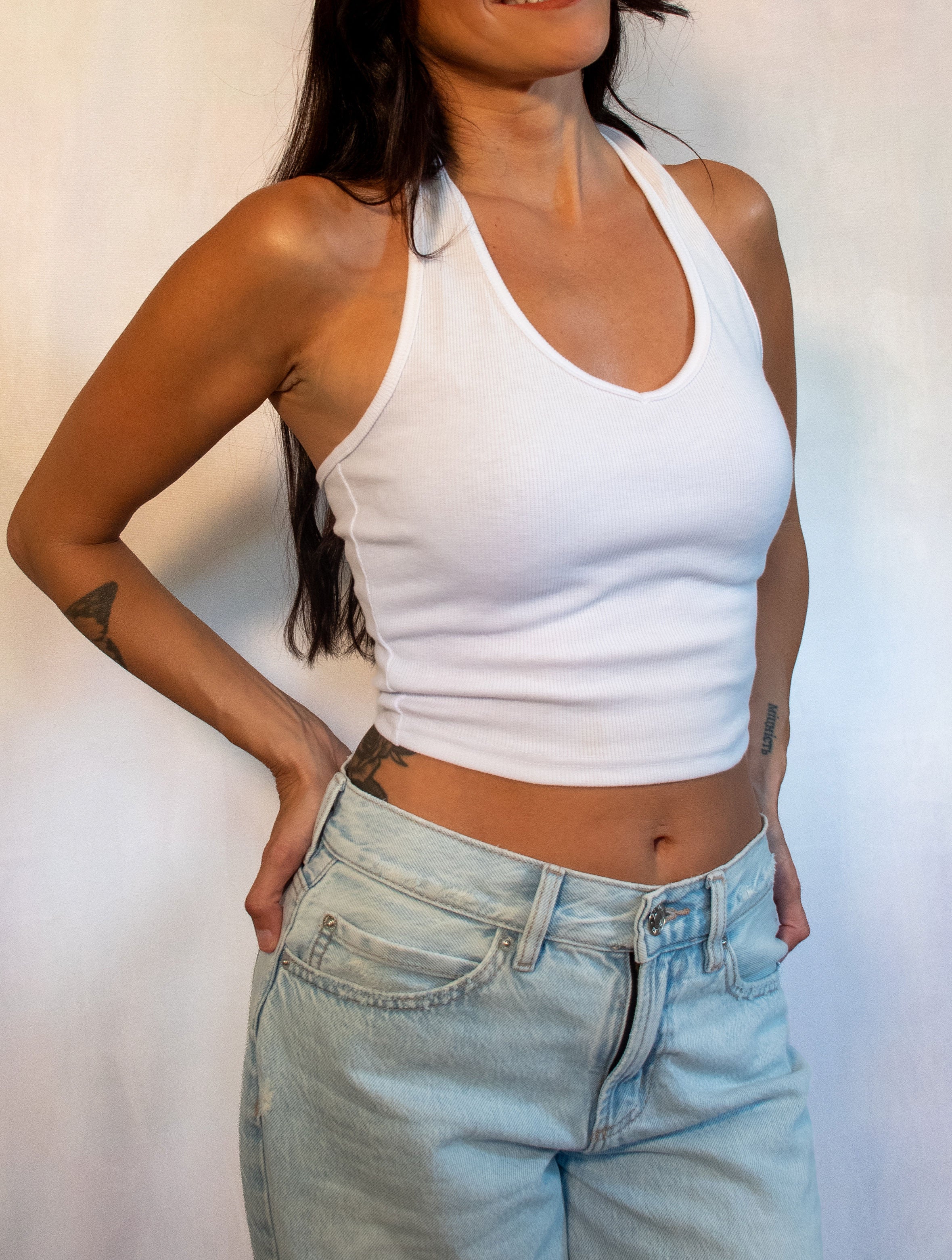 Basics White Halter