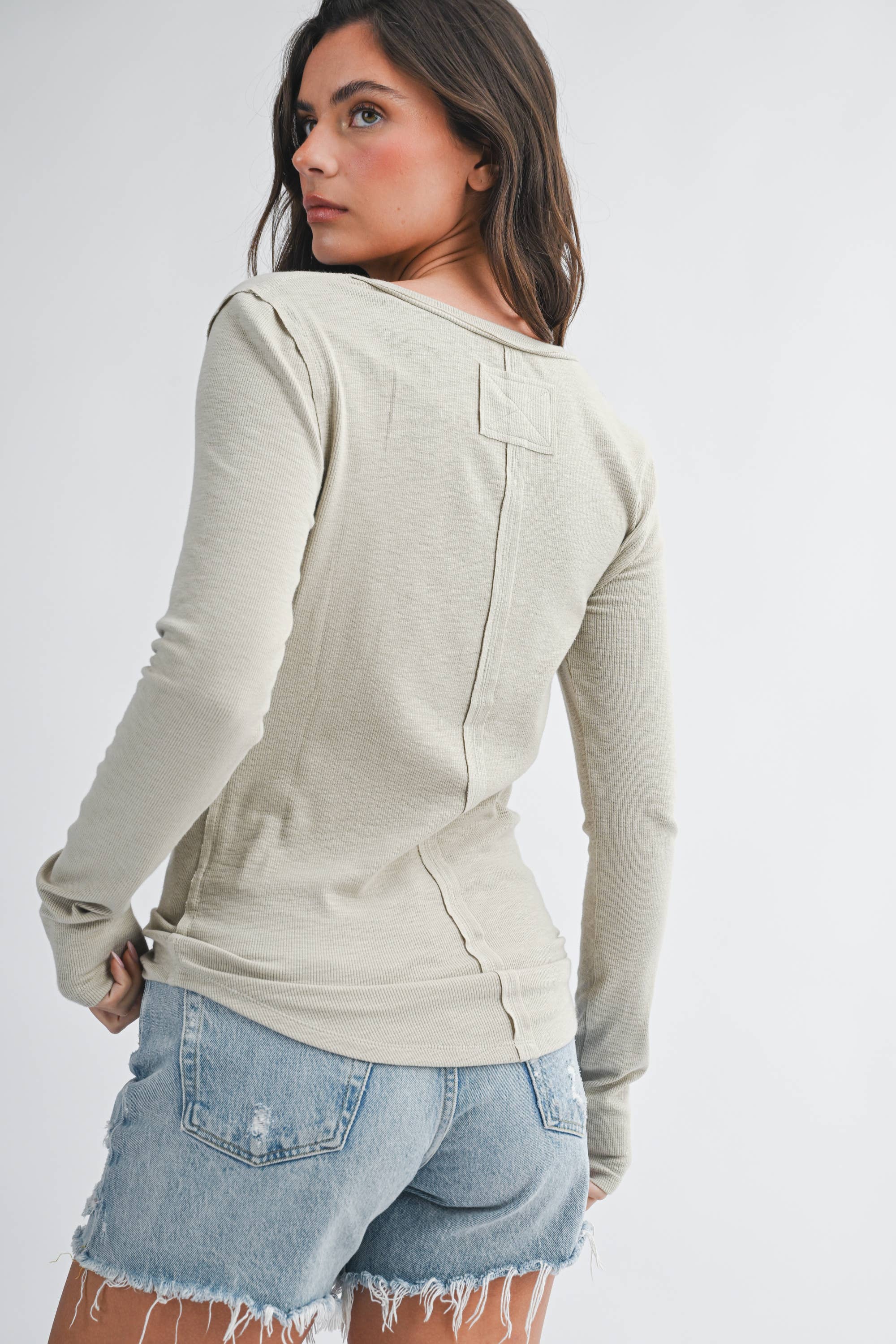 Henley Long Sleeve Top
